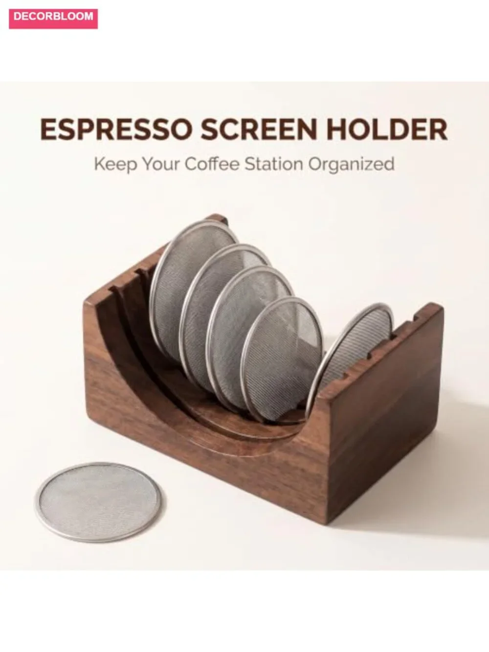 Walnut Coffee Puck Screen Holder for Espresso Portafilter 51/53/58mm